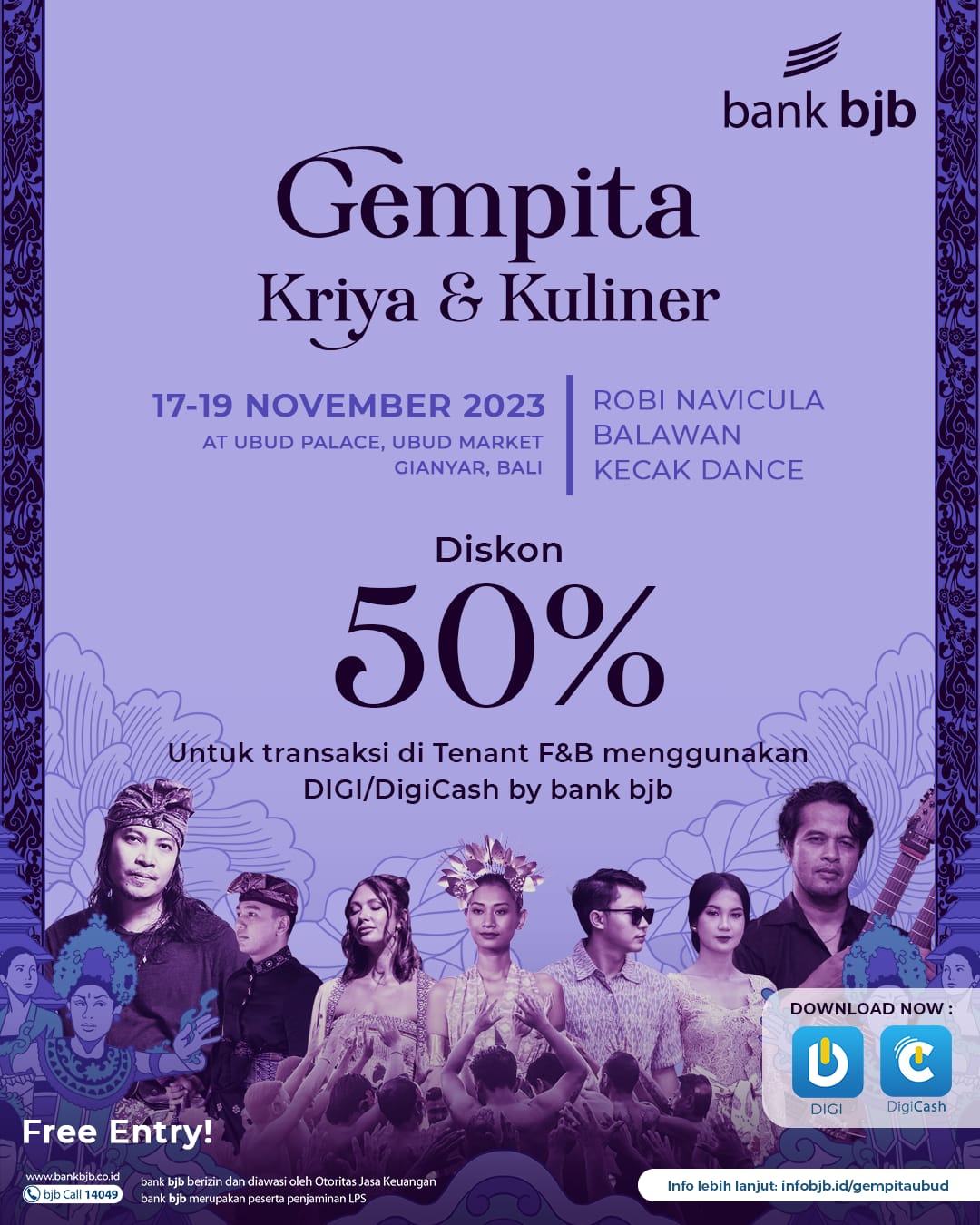 bank bjb Dukung Kegiatan Gempita Kriya dan Ubud Eatery Festival 