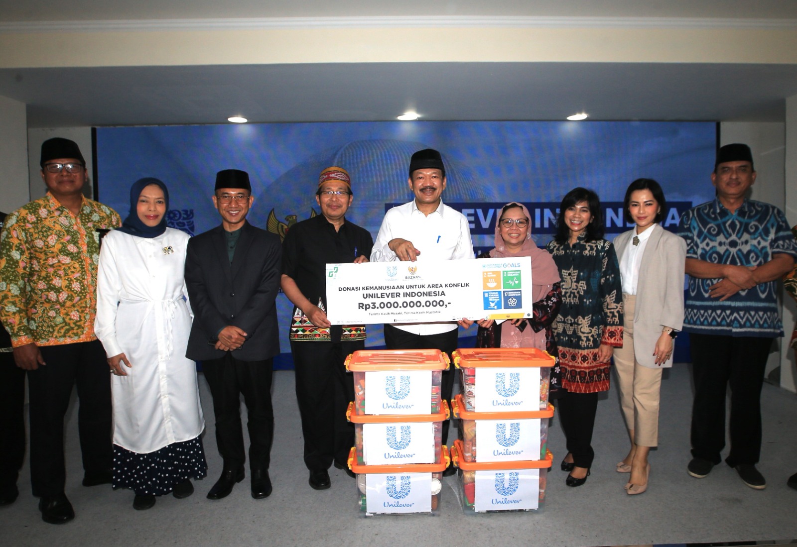 Kolaborasi Bantu Masyarakat Terdampak Konflik, BAZNAS Terima Donasi Unilever Indonesia