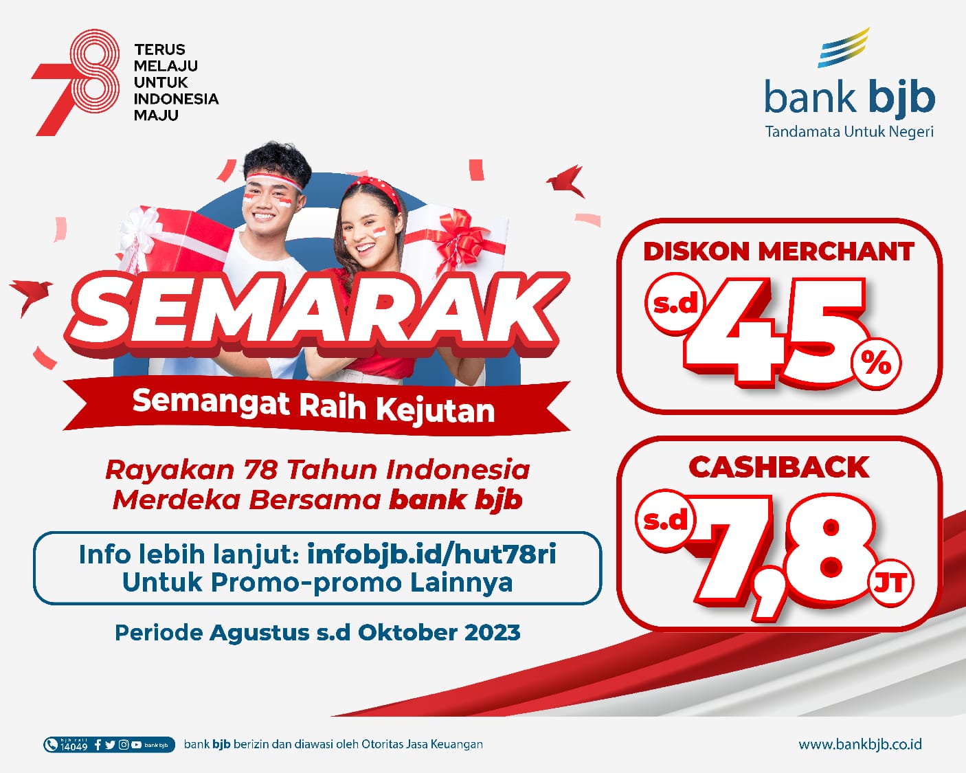 Sambut HUT ke-78 RI, bank bjb Tebar Promo Menarik Bagi Nasabah